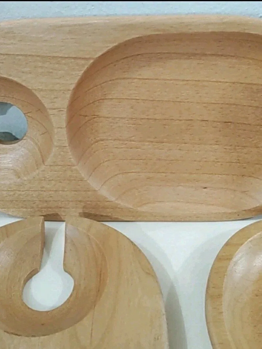 JK Adams Co Wine & Dine  Appetizer Trays X 8 New No Box w/Wine Glass Cutout